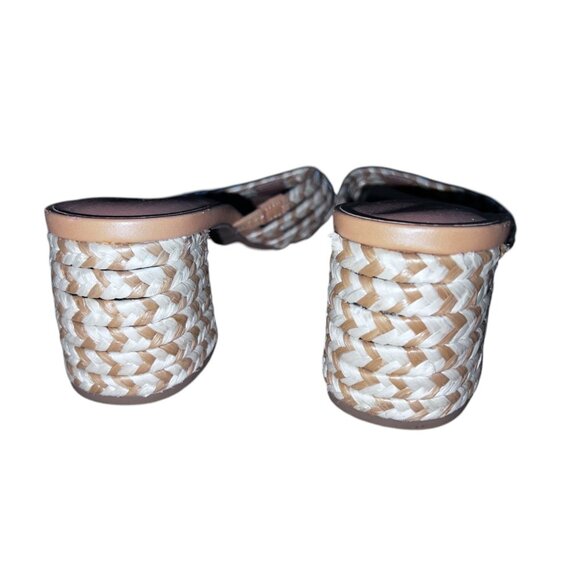 Universal Thread Espadrilla Slip On Sandals 2.75" Block Heel Sz 8 Womens Beige W - Picture 7 of 10